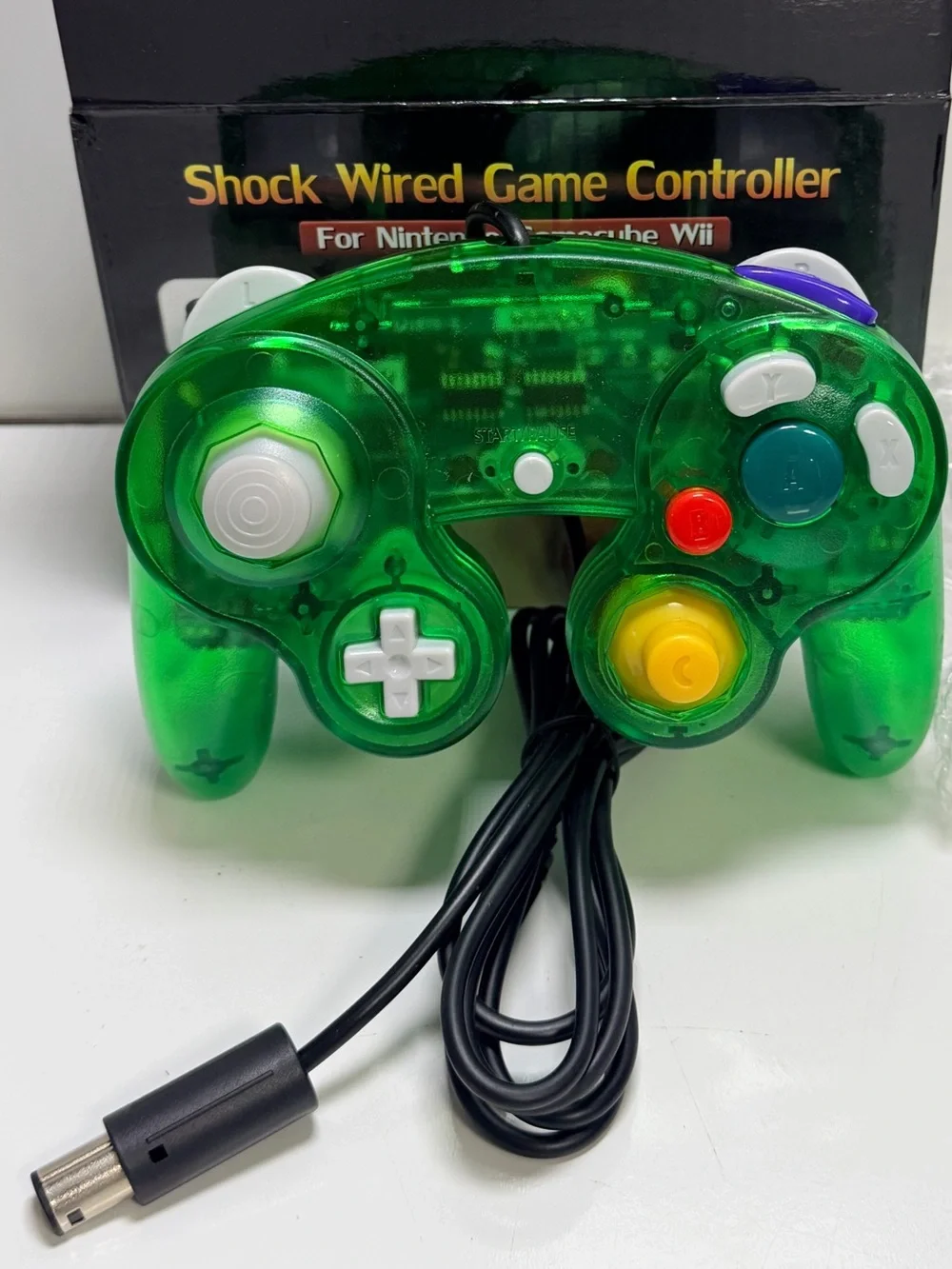 Black Wired Game Controller for Nintendo GameCube & Wii - Compatible Third-Party